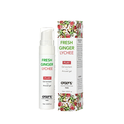 Стимулюючий гель EXSENS Kissable Fresh Ginger Litchi 15мл, можна для поцілунків, охолоджуючий