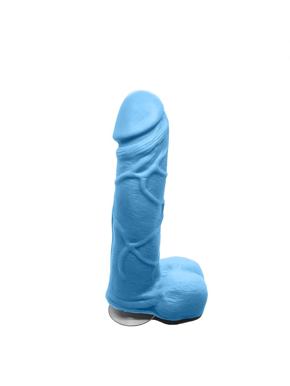 Крафтовое мило-член з присоском Чистий Кайф Blue size M натуральне