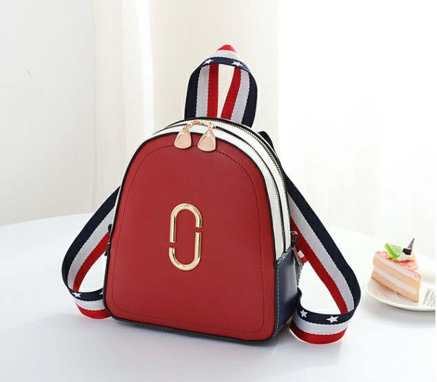 УЦІНКА! Жіночий міні рюкзак червоний екокожа рюкзак, фото 1