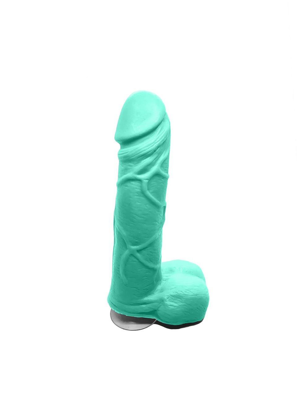 Крафтовое мило-член з присоском Чистий Кайф Turquoise size M натуральне