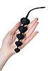 Набір анальних бус Satisfyer Beads Black, силікон, макс. діаметр 3,3 см і 3,5 см, фото 3