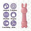 Міні-вібратор FeelzToys Mister Pink Bunny з двома насадками, фото 5