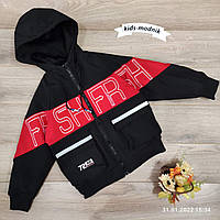 Куртка подростковая двухсторонняя демисезонная для мальчиков -SHFR- красного цвета 10-11-12-13 лет