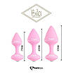 Набір силіконових анальних пробок FeelzToys - Bibi Butt Plug Set 3 pcs Pink, фото 2