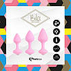 Набір силіконових анальних пробок FeelzToys - Bibi Butt Plug Set 3 pcs Pink, фото 3