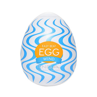 Мастурбатор-яйце Tenga Egg Wind з зигзагоподібним рельєфом