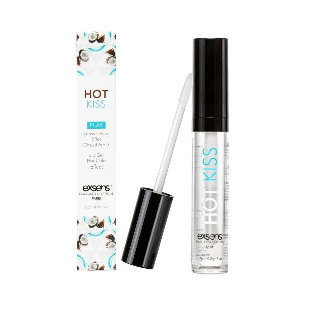 Стимулювальний блиск для губ Exsens Coconut Hot Kiss 7 мл, зігріває й охолоджує