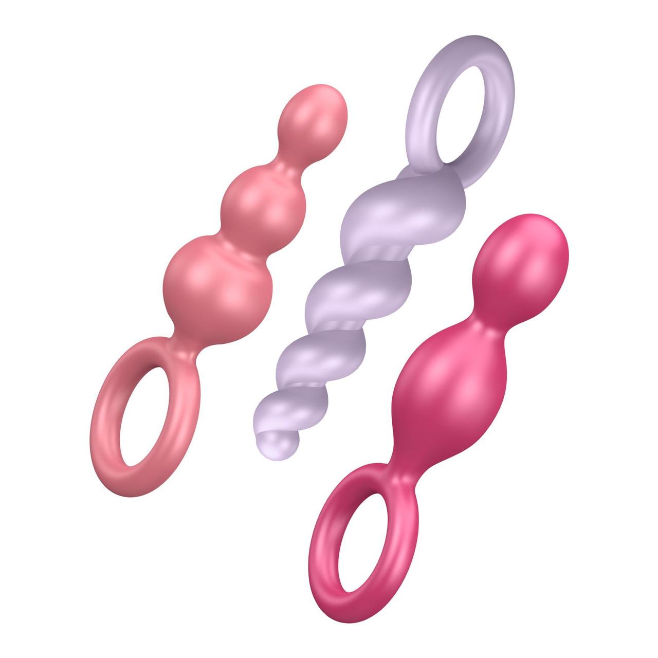 Набір анальних іграшок Satisfyer Plugs colored (set of 3) - Booty Call, макс. діаметр 3 см