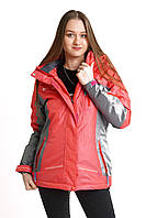 Женская зимняя куртка оригинальная Columbia термокуртка горнолыжная теплая на зиму с мембраной розовая
