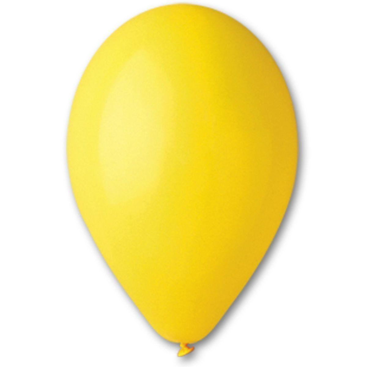Гелиевый шарик 25см (жёлтый) Летает 1-2 суток - фото 1 - id-p1581463731