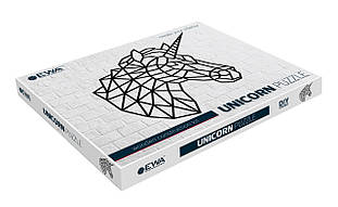 Панно інтер'єрне дерев'яне на стіну UNICORN 81,1x75,7x0,7см. 265ел. Єдиноріг