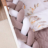 Постільний комплект Baby Veres Velour Mokko leaves 6 одиниць, фото 7