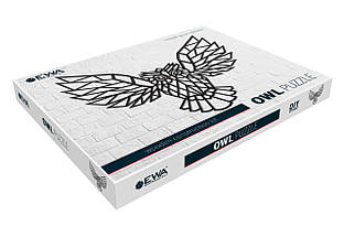 Панно інтер'єрне дерев'яне на стіну OWL 81,4x62,4x0,7см. 372ел. Сова