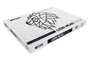 Панно інтер'єрне дерев'яне на стіну LION HEAD 81,1x75,7x0,7см. 134ел. Голова лева