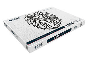 Панно інтер'єрне дерев'яне на стіну LION 48,7x60,5x0,7см. 250ел. Лев