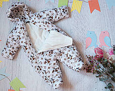 Дитячий демісезонний комбінезон 0-6 міс - осінній / весняний комбінезон для новонародженого, фото 2