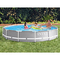 Круглый семейный каркасный бассейн Intex 26710 (366 х 76 см) Prism Frame Pool + подарок