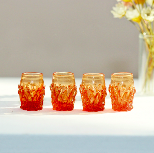 Мініатюра набір келихів 1.2 см Помаранчеві, фото 1