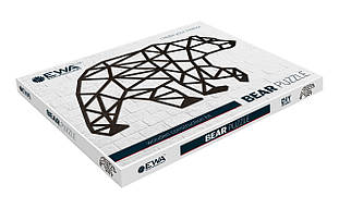 Панно інтер'єрне дерев'яне на стіну BEAR 76x44x0,7см. 167ел. Ведмідь