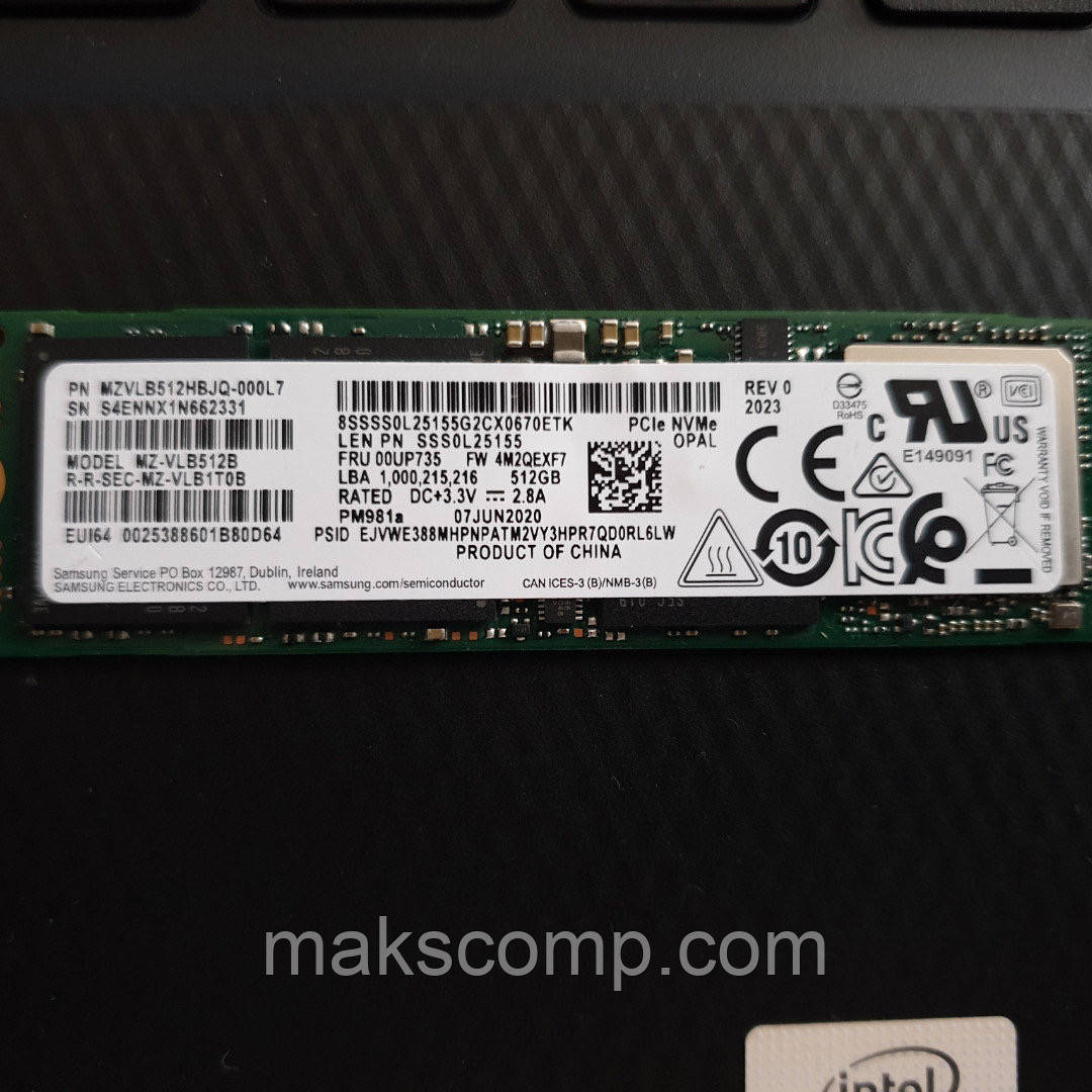 SSD Samsung PM981a 512Gb m.2 NVMe PCIe