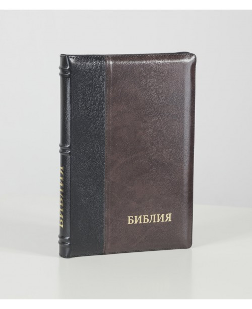 Біблія 077 (Індекси, замок, шкіра, 2 кол.) синод. переклад