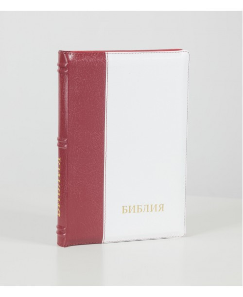 Біблія 077 (Індекси, замок, шкіра, 2 кол.) синод. переклад