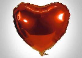 Куля "Червоне серце" фольгована, 25 см.