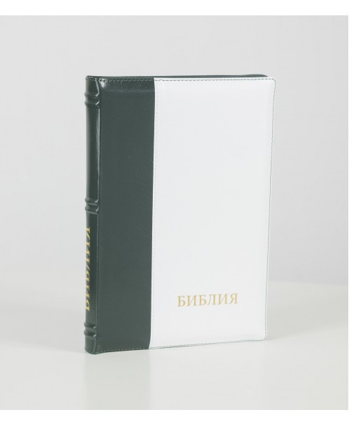 Біблія 077 (Індекси, замок, шкіра, 2 кол.) синод. переклад