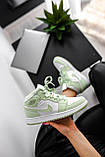 Жіночі кросівки Nike Air Jordan Retro 1 Mid High Green | Найк Аір Джордан 1 Зелені, фото 7