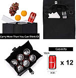 Чоловічий ланч беж термосумка з довгою ручкою Roll Top чорний 8 л (LB-52341), фото 5