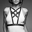 Портупея для тіла чорна Bijoux Indiscrets MAZE Cross Cleavage Harness Talla, фото 2