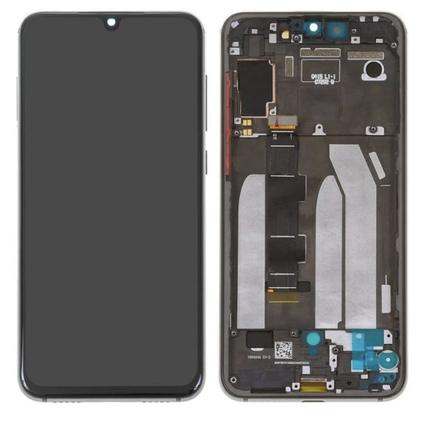 Дисплей (екран) для Xiaomi Mi 9 SE + тачскрін, чорний, OLED, хорошої якості, з передньою панеллю