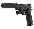 Страйкбольный пістолет Galaxy G6A (Colt M1911 Hi-Capa) глушник, лазер (метал), фото 3