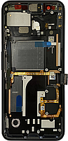 Дисплей (екран) для Google Pixel 4 + тачскрін, чорний, P-OLED, оригінал (Китай) з передньою панеллю, Just Black
