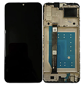 Дисплей (екран) для Lenovo K10 Note/Z6 Lite/Z6 Youth + тачскрін, чорний, оригінал (Китай) з передньою панеллю