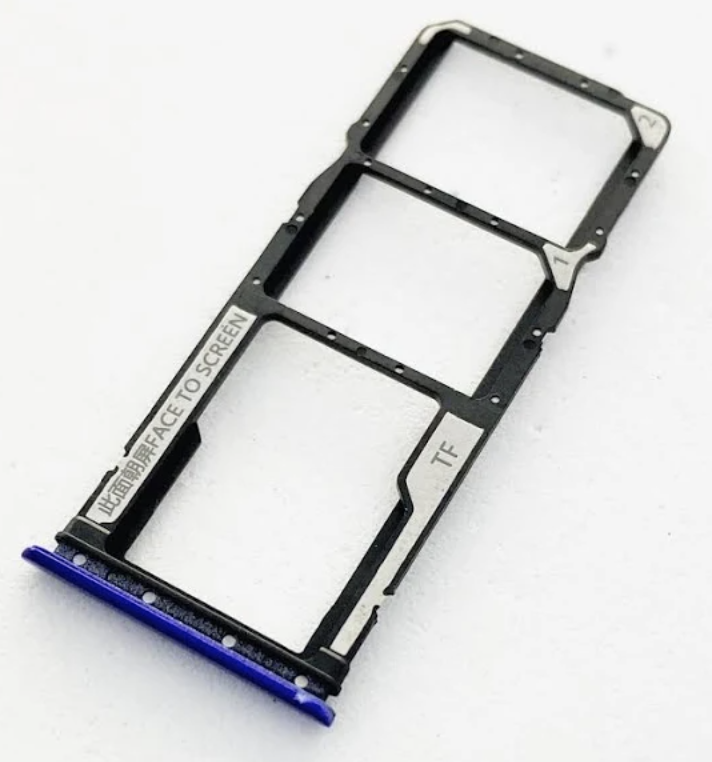 Слот Sim-карти і карти пам'яті для Xiaomi Poco M3, синій, Cool Blue, на дві Sim-карти