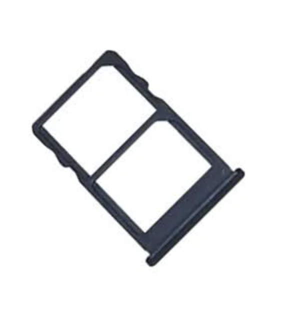 Слот Sim-карти для Meizu Pro 7/ Pro 7 Plus, чорний, на дві Sim-карти
