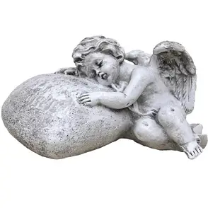 Figurine декоративний ангел для могили надгробки серце Статуетка Бренд Європи, фото 1