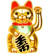 Японський кіт Maneki-неко китайський золотий щастя Статуетка Бренд Європи