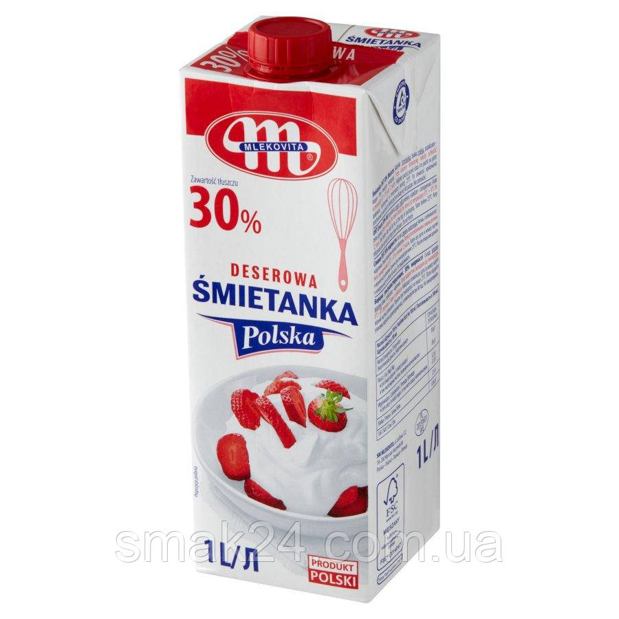Вершки (Десертний крем) 30% Mlekovita Deserowa smietanka 1 л Польща