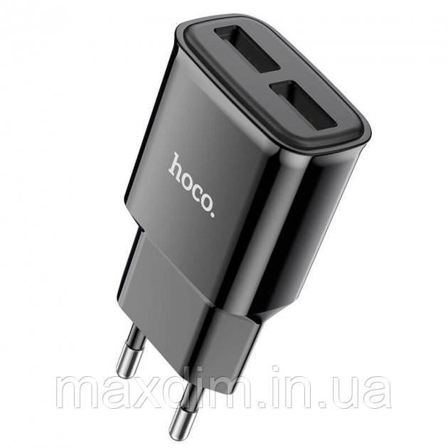 Мережевий зарядний пристрій HOCO Star round dual port charger C88A |2USB, 2.4 A|