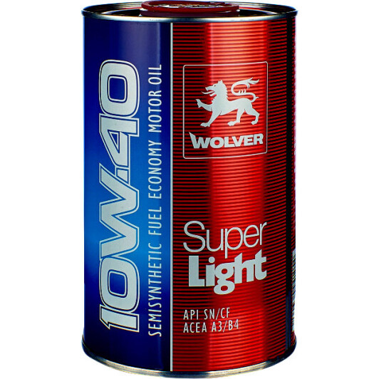 Масло WOLVER Super Light 10W-40, API SN/CF кан. 1л.