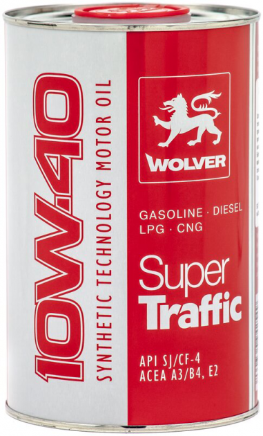 Масло WOLVER Super Traffic 10W-40, API SJ/CF-4 кан. 1л.