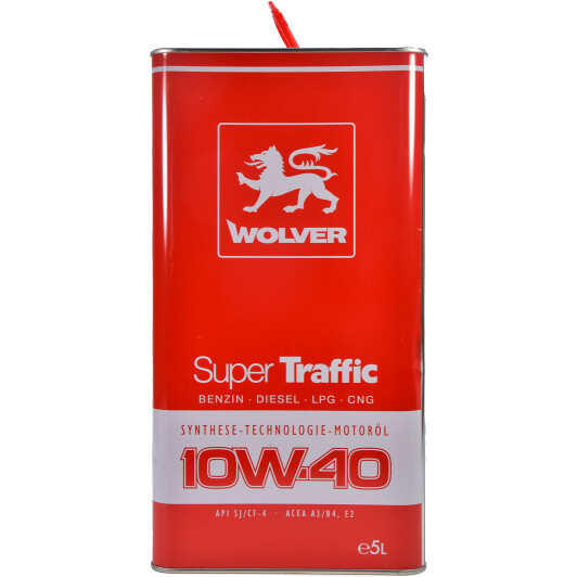 Масло WOLVER Super Traffic 10W-40, API SJ/CF-4 кан. 5л.