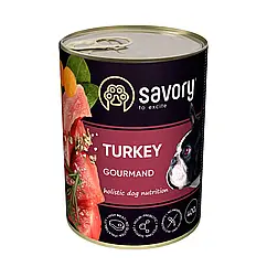 Вологий корм для дорослих собак Savory 400 г (індичка)