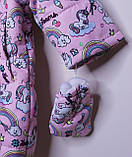 Дитячий демісезонні комбінезон "Панда" 74 розмір для діток від 6 до 12 міс, фото 7