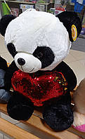 Панда с сердцем 55 см
