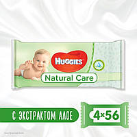 Детские влажные салфетки Huggies Natural Care 56 х 4 шт (5029053550183)