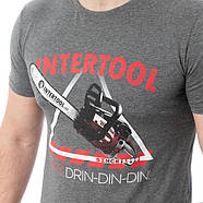 Футболка темно-сіра L 95% бавовна 5% спандекс INTERTOOL SP-2233, фото 5