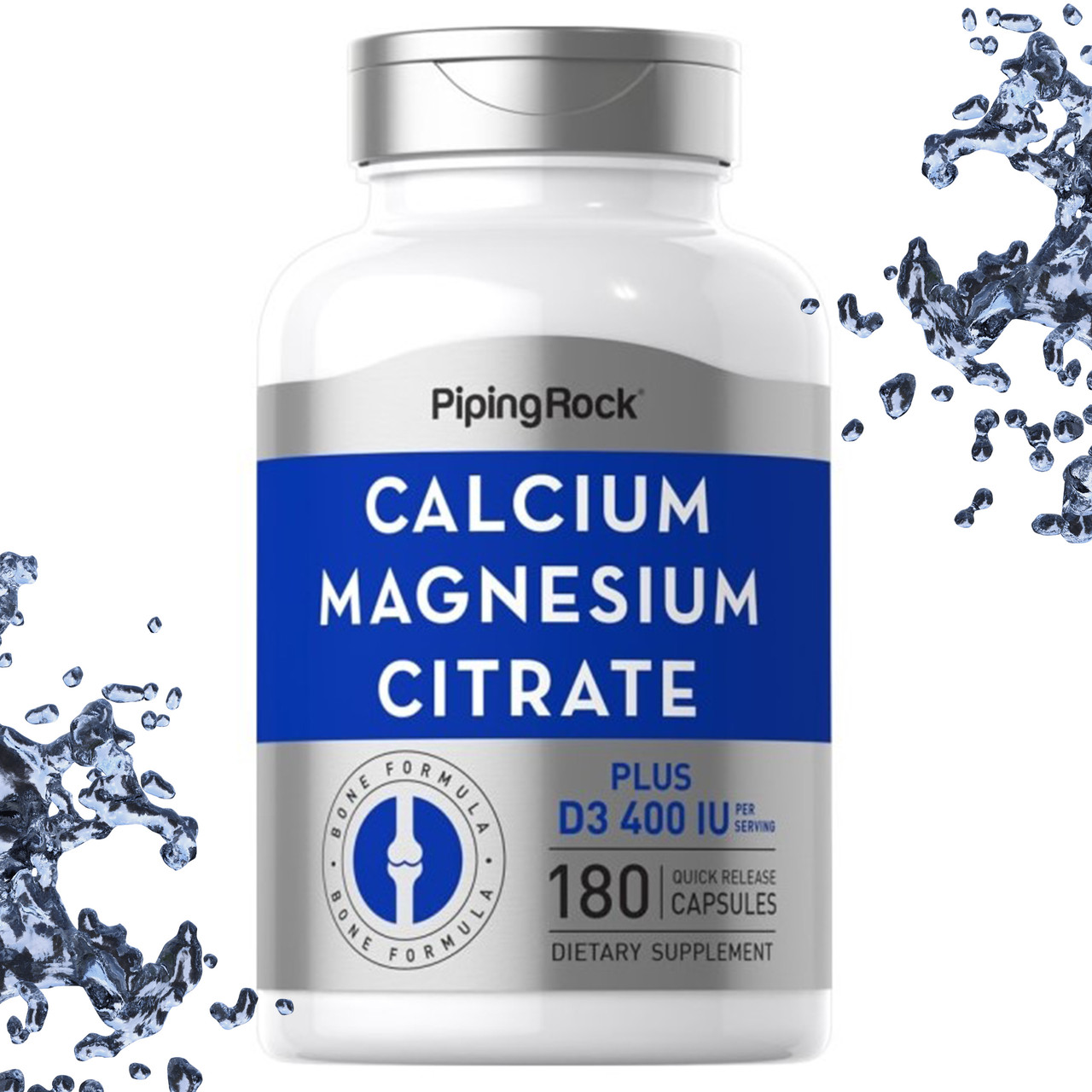 Piping Rock Calcium, Magnesium Citrate + D3 (Кальцій, Магній, Вітамін Д3) 180 капсул, фото 1